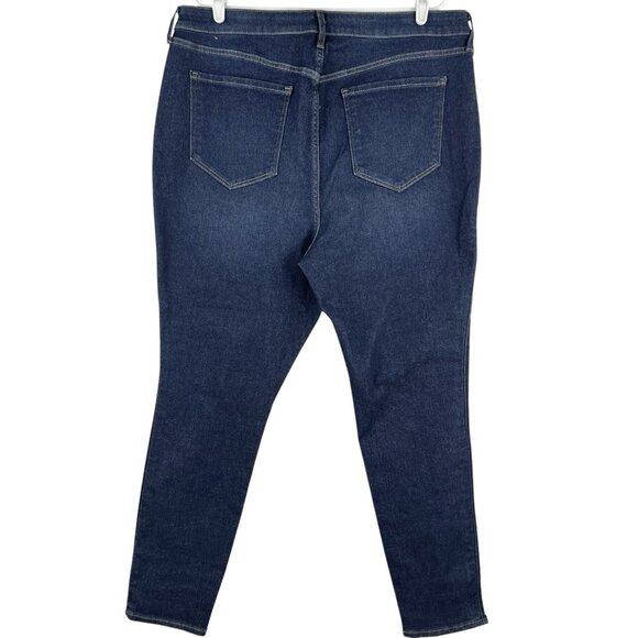 Old Navy Women's Rock Star Super Skinny Blue Jeans Sz 18 Extra High Rise Stretch - Picture 2 of 10